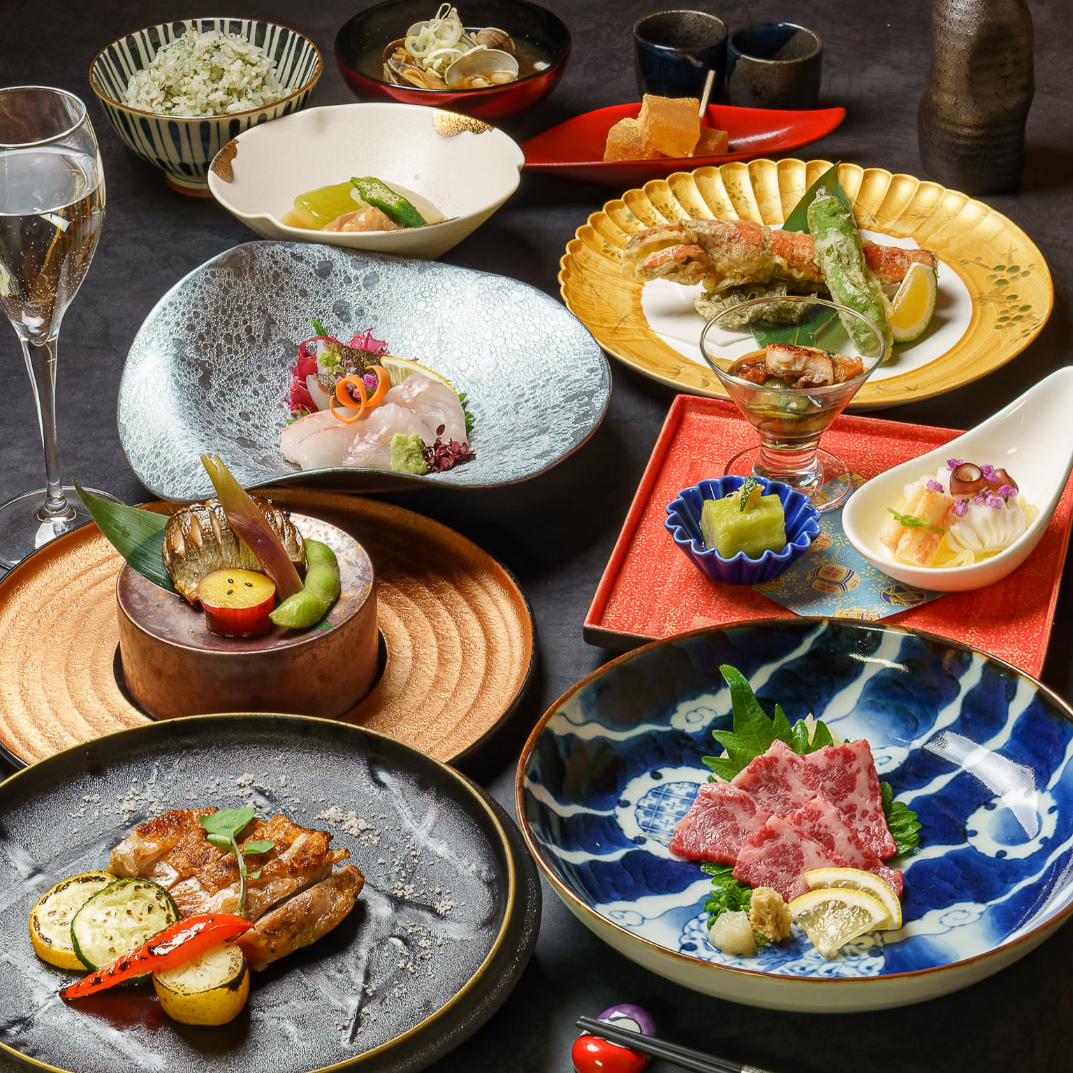 旬のこだわり食材のおまかせコース（9品）